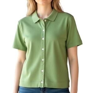 🌿 Real Comfort Crop Shacket | Petite L | Vintage Green💚